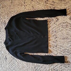Banana Republic Black Cropped V-neck Cardigan Size Small
